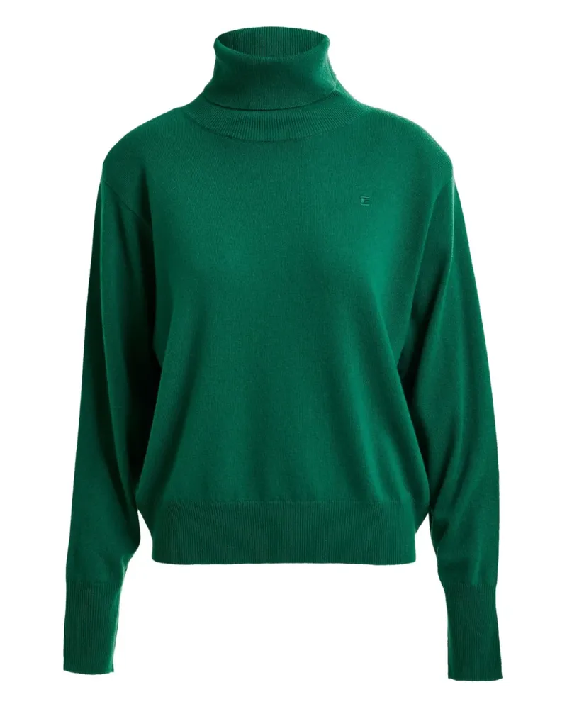 Essentiel Rollkragenpullover mit Logo-Stickerei - Grün Grün