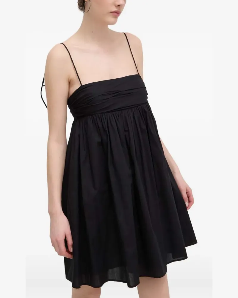 HUGO BOSS Gerafftes Minikleid mit Schleifenverschluss - Schwarz Schwarz