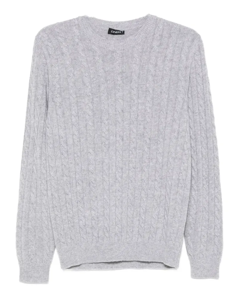 CENERE GB Pullover mit Zopfmuster - Grau Grau