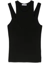 Patrizia Pepe Tanktop mit Logo-Anhänger Schwarz