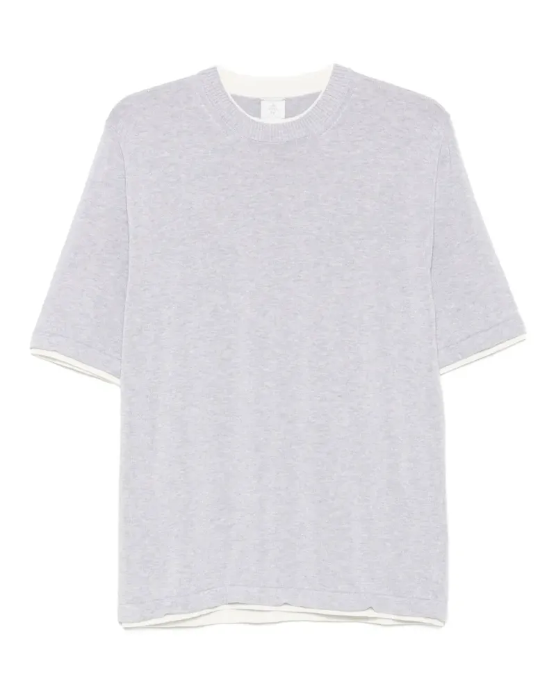 Eleventy layered-detail T-shirt - Grau Grau
