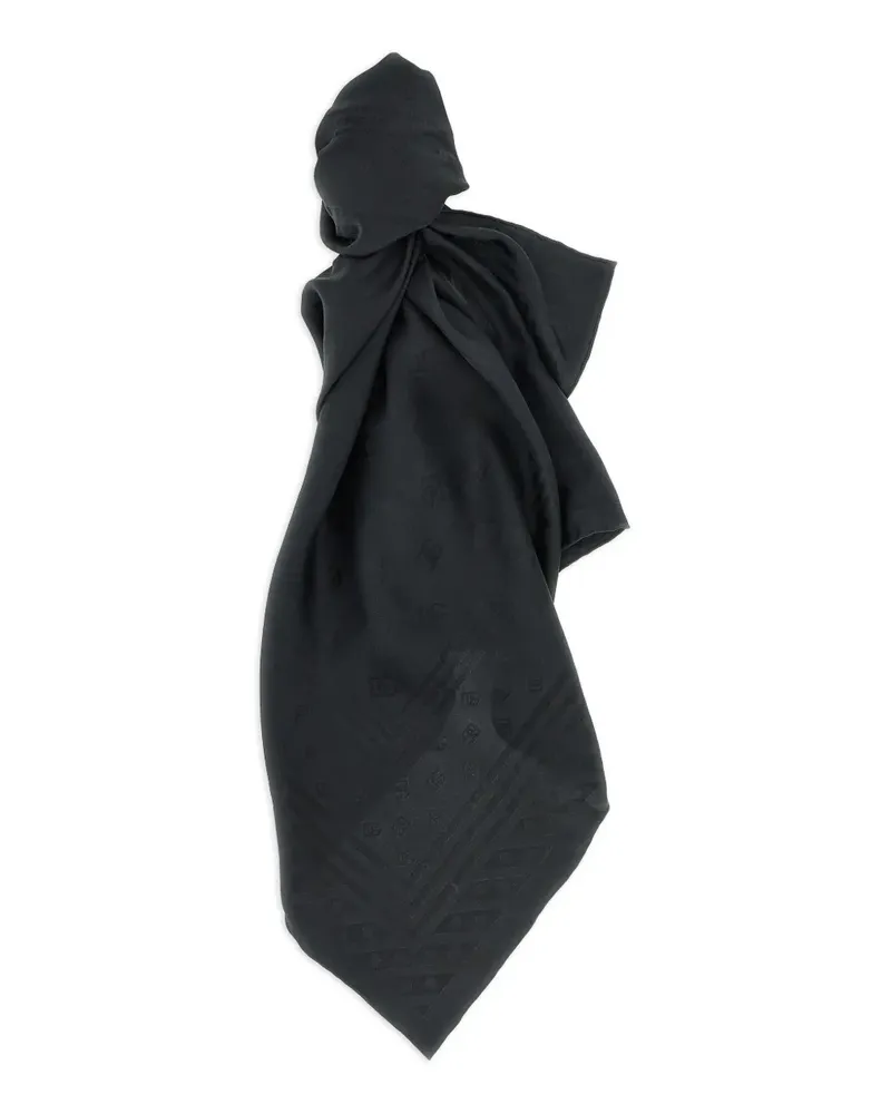 Dolce & Gabbana Schal mit Logo-Print - Schwarz Schwarz
