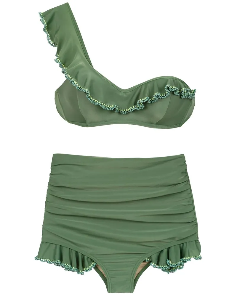 Amir Slama Schulterfreier Bikini - Grün Grün