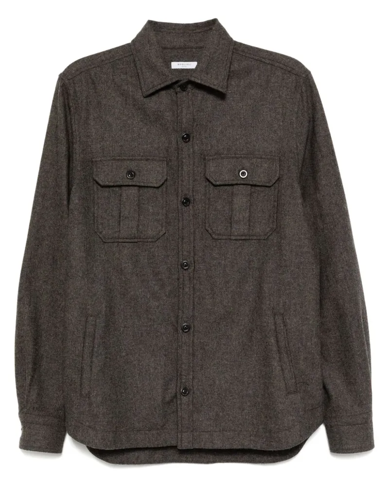 Boglioli Flanelljacke aus Schurwolle - Grau Grau
