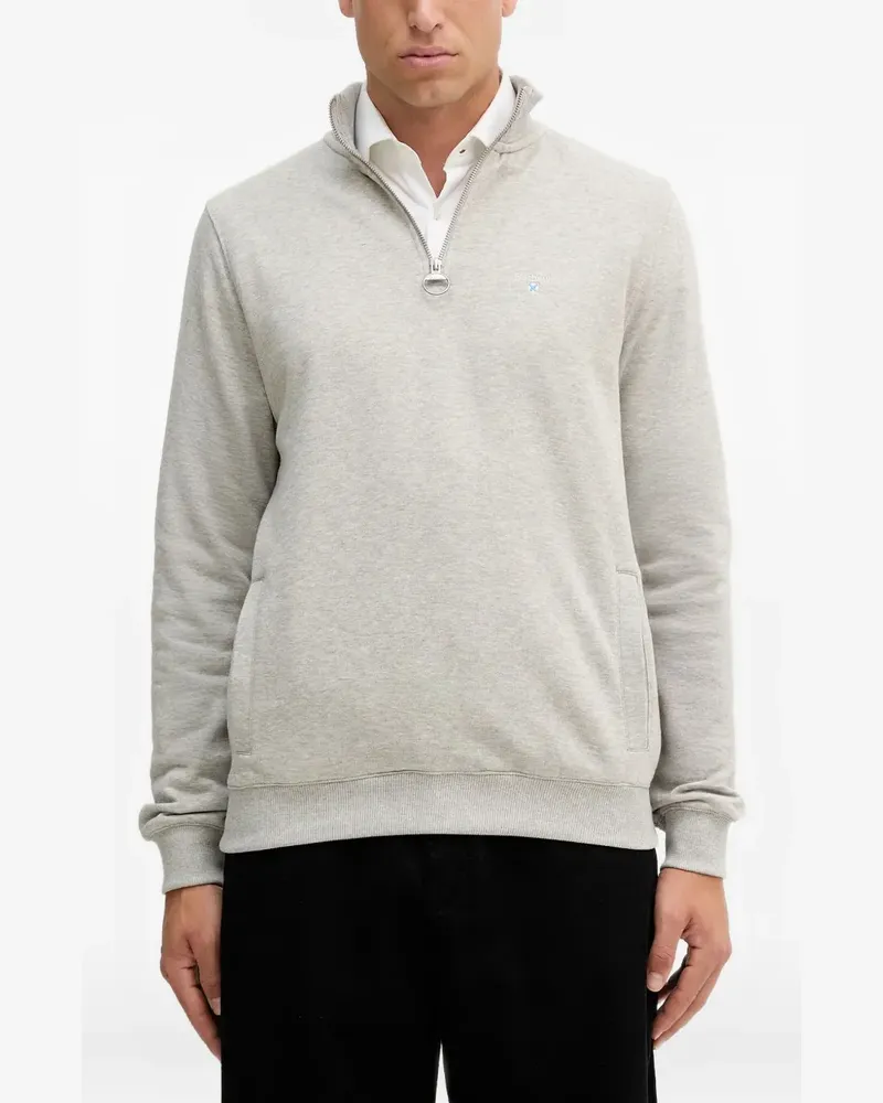 Barbour Beckhill Sweatshirt mit kurzem Reißverschluss - Grau Grau