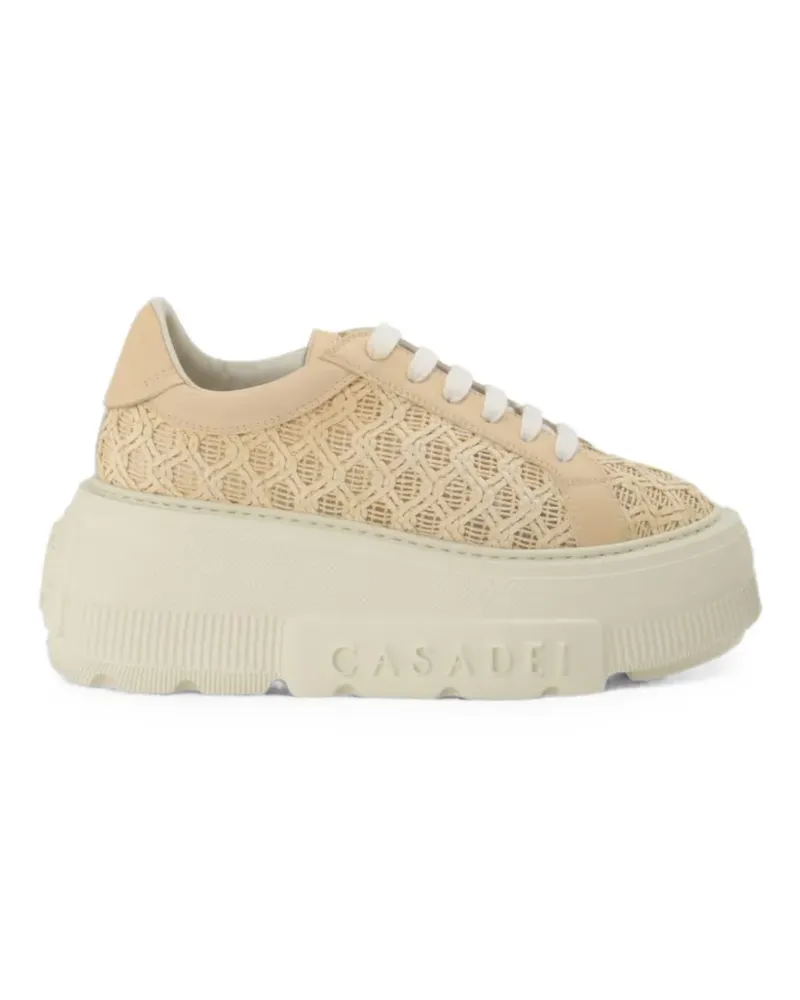 Casadei Nexus Cicladi Sneakers mit gewebtem Effekt - Nude Nude