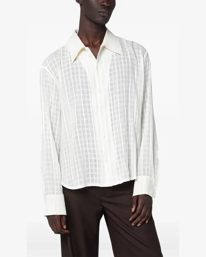 Séfr Ignacio Hemd mit Check - Weiß Weiß
