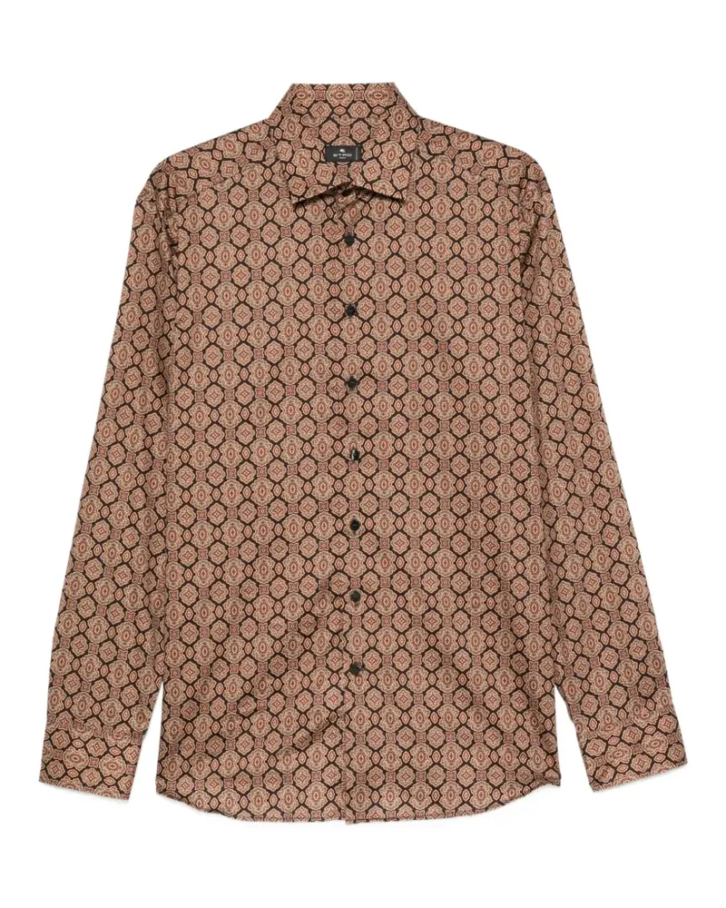 Etro Hemd mit geometrischem Print - Braun Braun