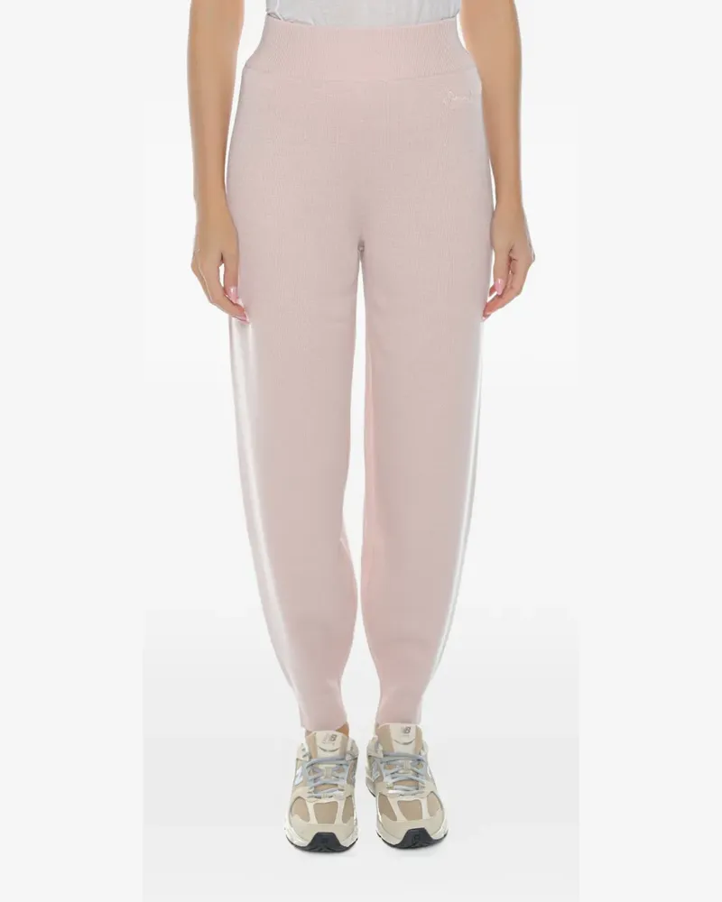Armani Exchange knitted logo-embroidered track pants - Rosa Rosa
