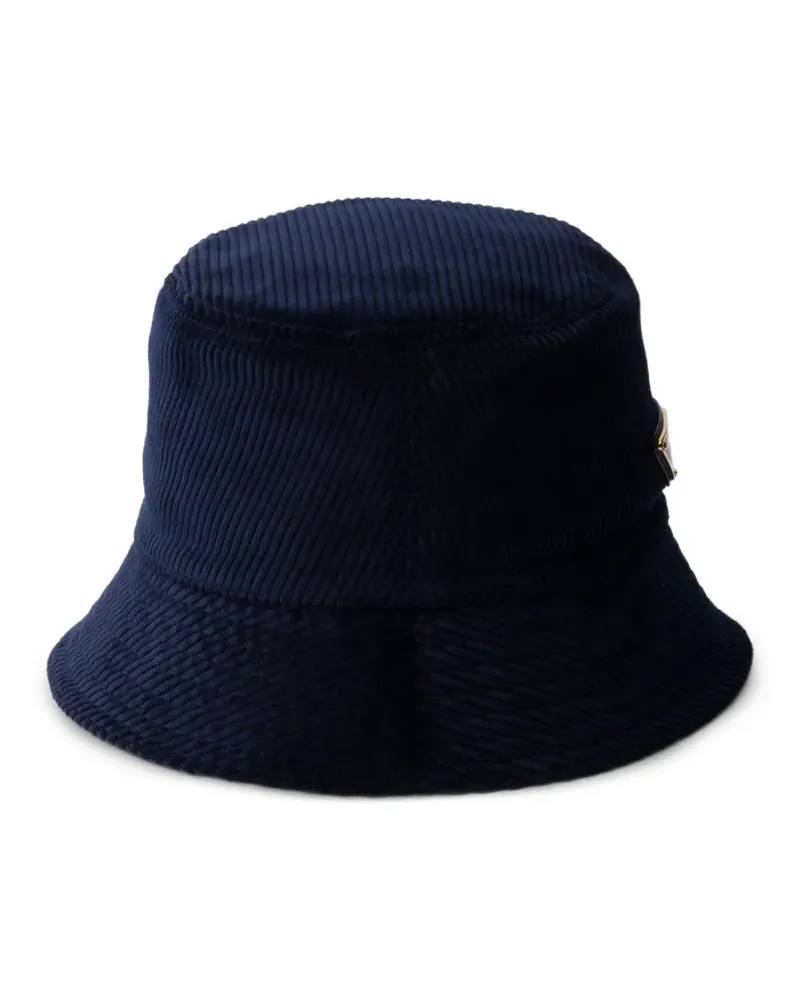 Prada Fischerhut aus Cord - Blau Blau