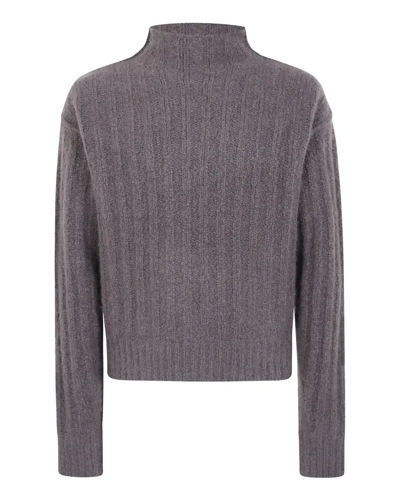 Rick Owens ribbed-knit turtle-neck sweater - Grau Grau