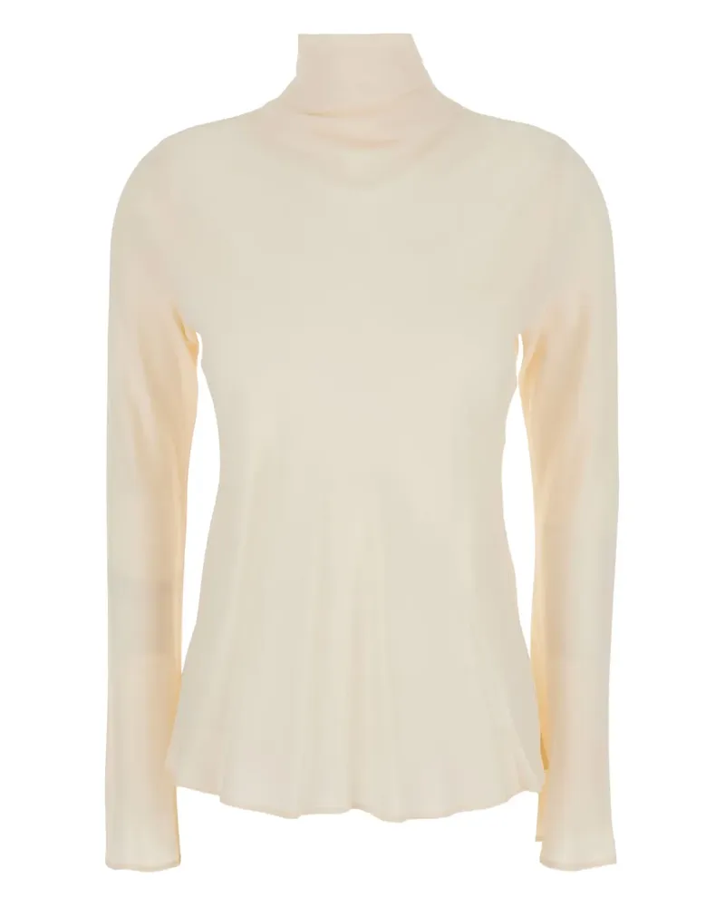 Semicouture Bluse mit Stehkragen - Nude Nude