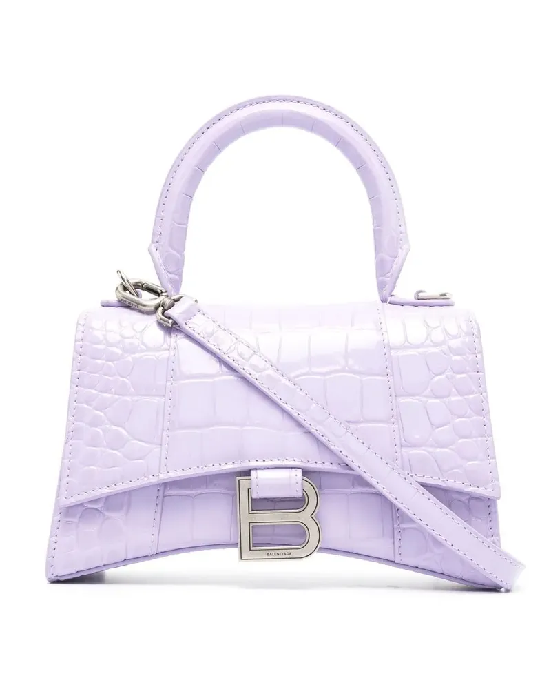 Balenciaga XS Hourglass Handtasche - Violett Violett