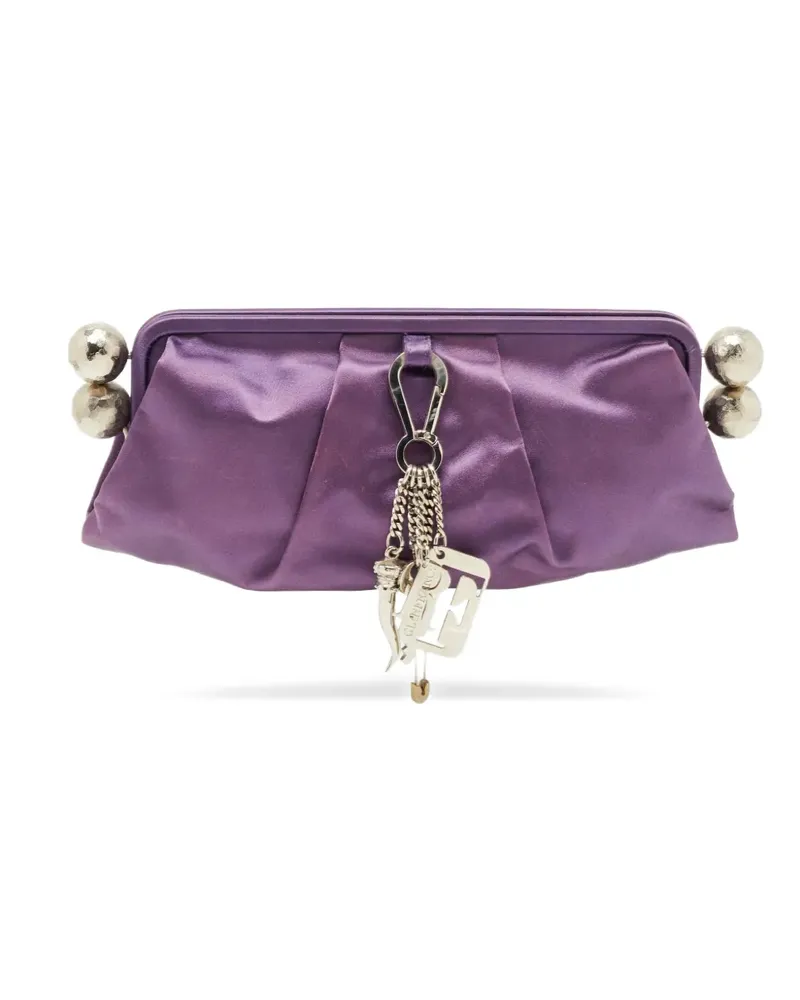 Gianfranco Ferré Clutch mit Falten - Violett Violett