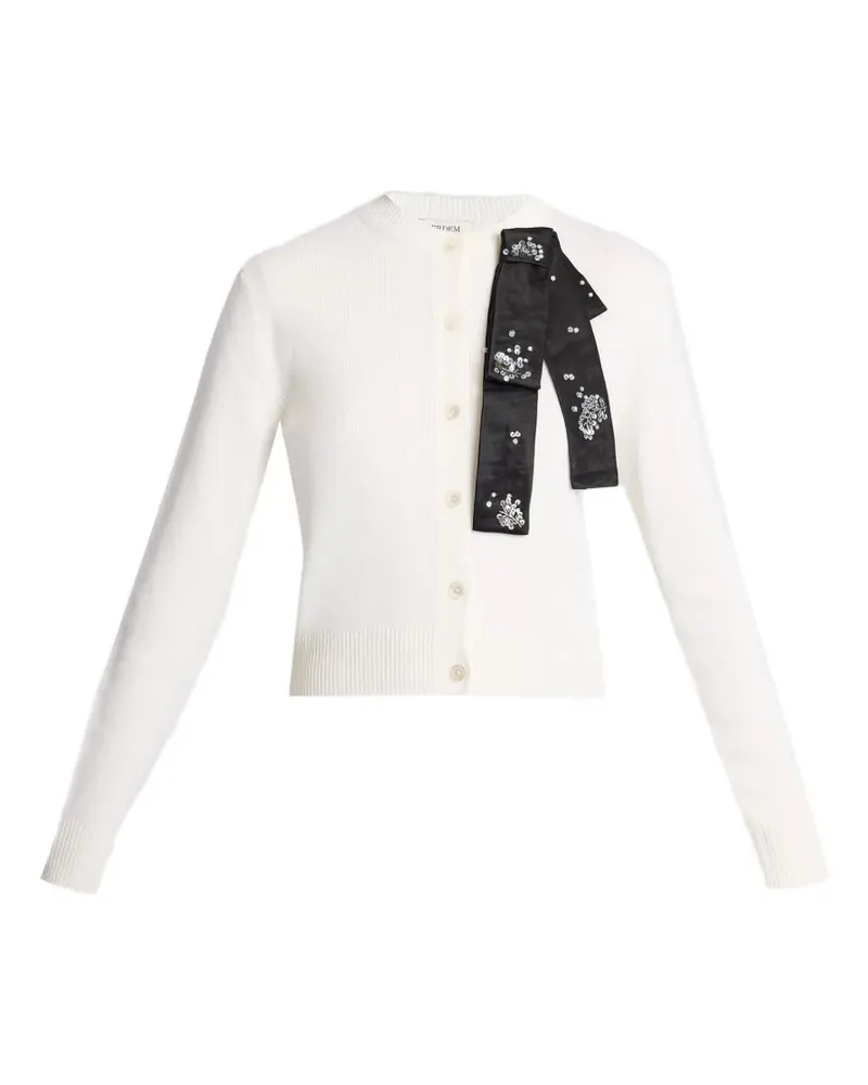 Erdem Verzierter Cardigan - Weiß Weiß