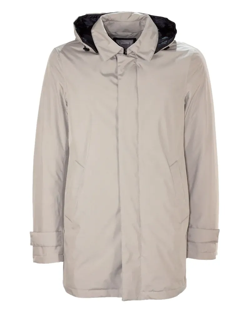 Herno Kapuzenjacke mit verdecktem Verschluss - Grau Grau