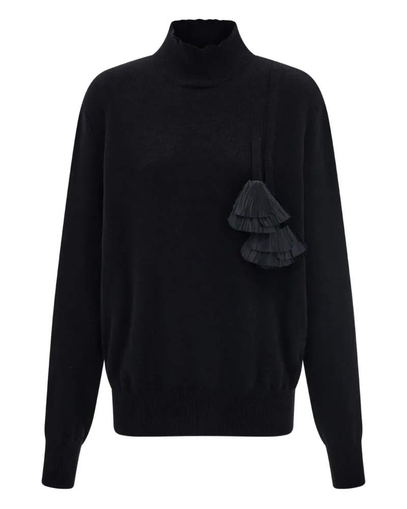 Ferragamo Pullover mit Falten - Schwarz Schwarz
