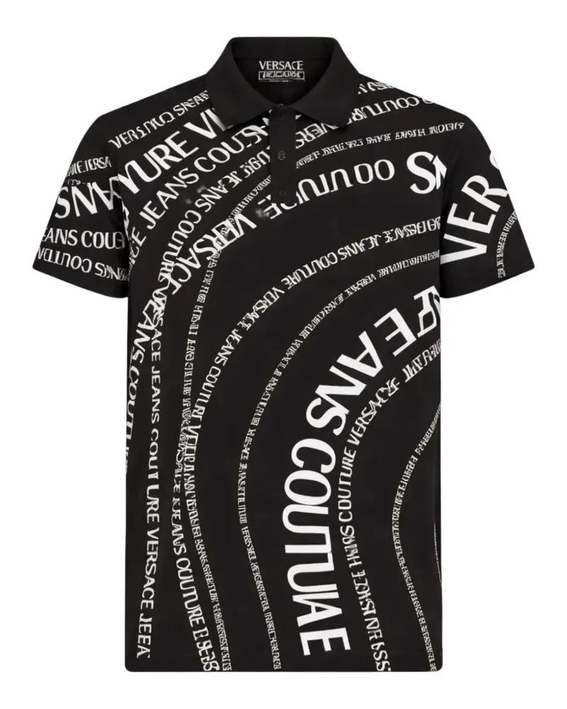 Versace Jeans printed polo shirt - Schwarz Schwarz