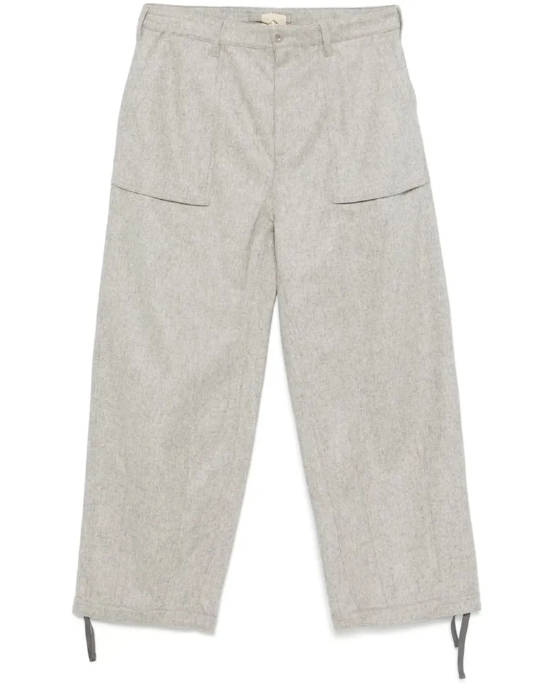 Ten c Hose mit Filz-Finish - Grau Grau