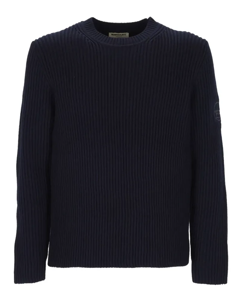 Murphy & Nye Gerippter Pullover mit Rundhalsausschnitt - Blau Blau