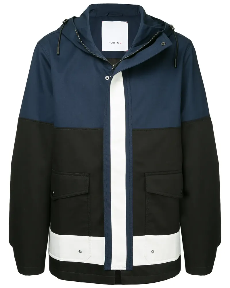 Ports V Jacke mit Kapuze - Schwarz Schwarz
