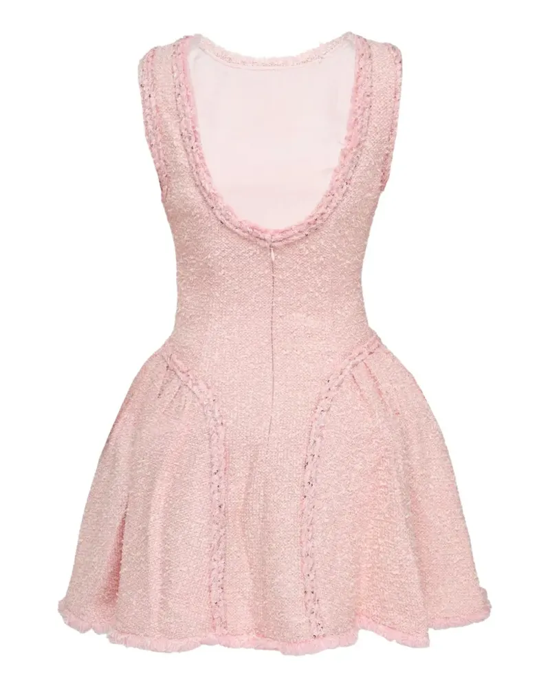 Self-Portrait bouclé sleeveless mini dress - Rosa Rosa