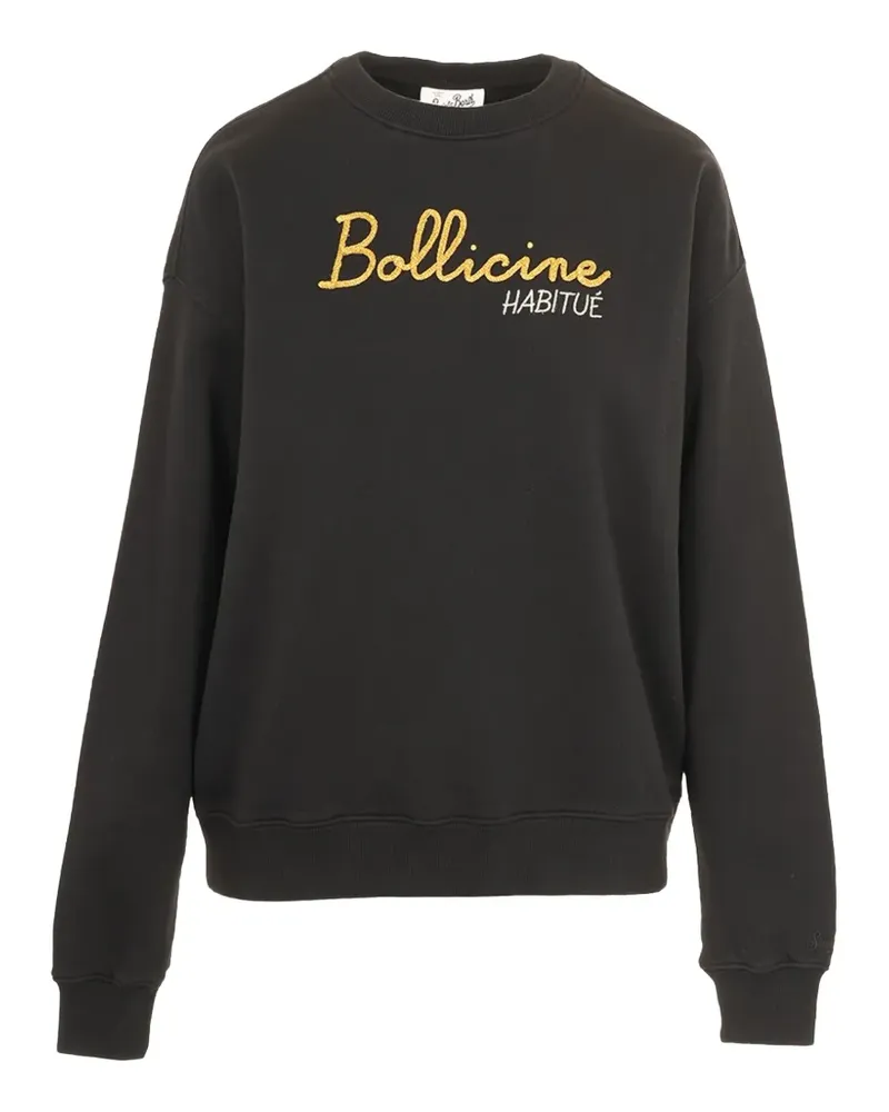 MC2 Saint Barth Pullover mit Logo-Stickerei - Schwarz Schwarz