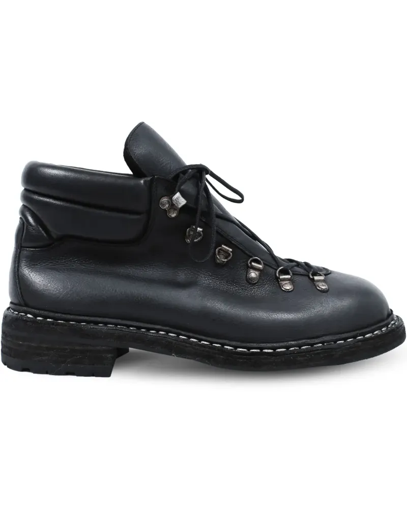 GUIDI Knöchelhohe Schnürstiefel - Schwarz Schwarz