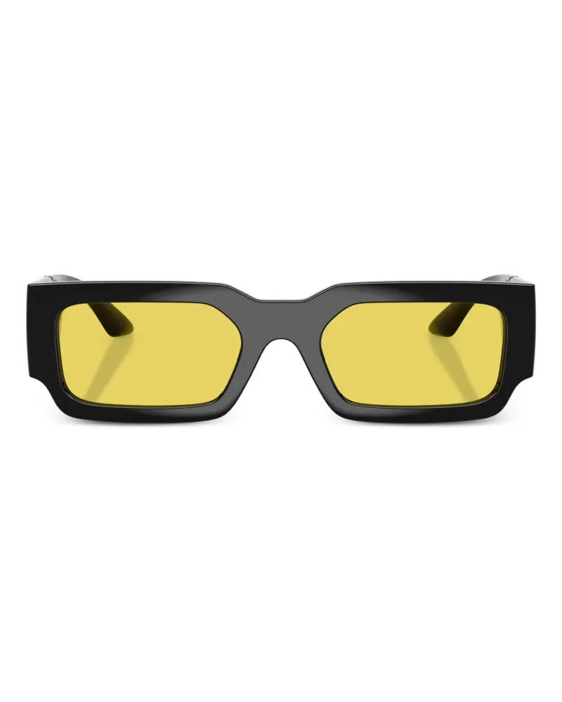 Versace rectangle-frame sunglasses - Schwarz Schwarz