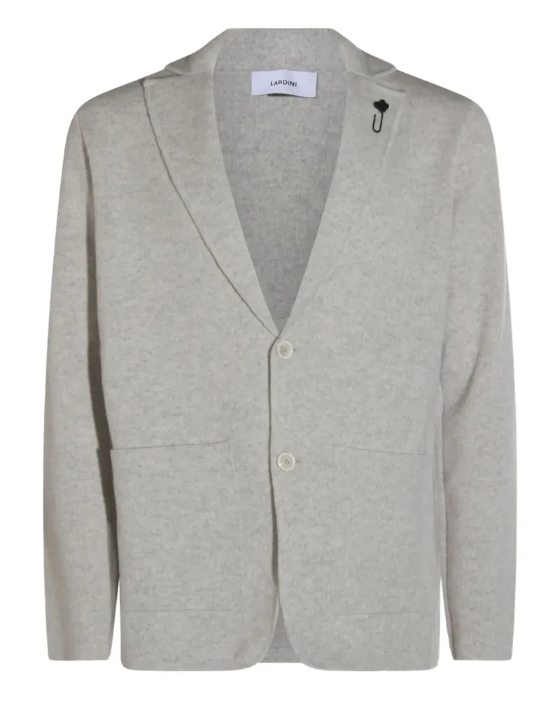 LARDINI Geknöpfter Cardigan mit Blumendetail - Grau Grau