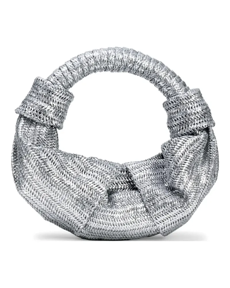 Simon Miller Lopsy Mini-Tasche mit Fischgrätenmuster - Silber Silber