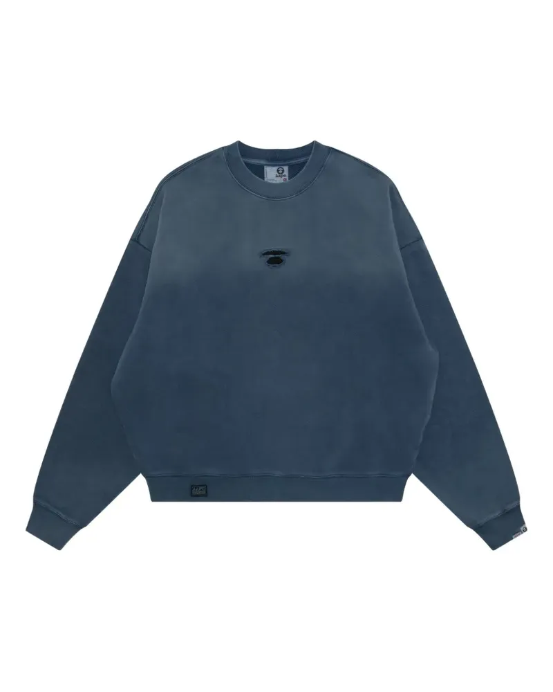 BAPE Sweatshirt mit Logo-Applikation - Blau Blau
