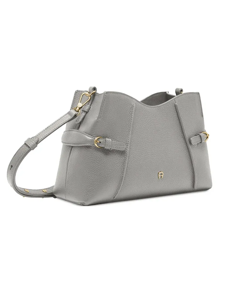 Aigner Mittelgroßer Ivy Shopper mit Logo-Schild - Grau Grau