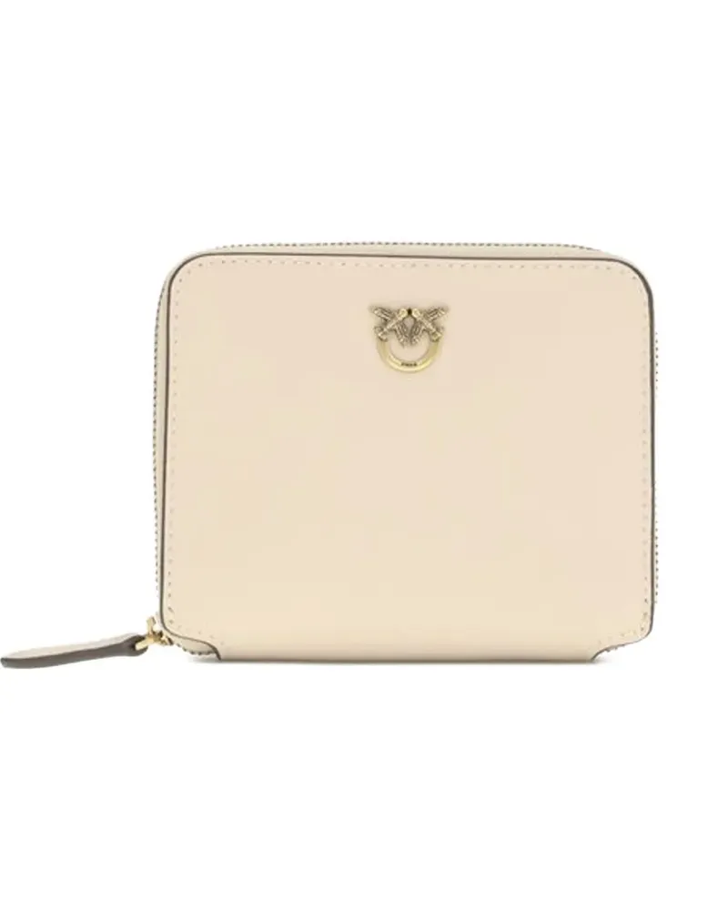 Pinko Love Birds leather wallet - Nude Nude