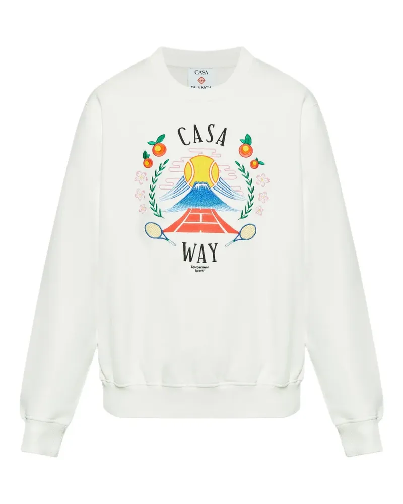 Casablanca Paris Sweatshirt mit grafischem Print - Weiß Weiß