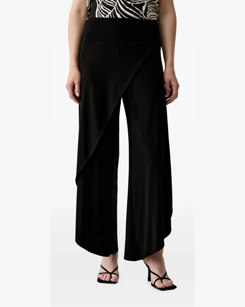Joseph Ribkoff wrap-overlay wide-leg trousers - Schwarz Schwarz