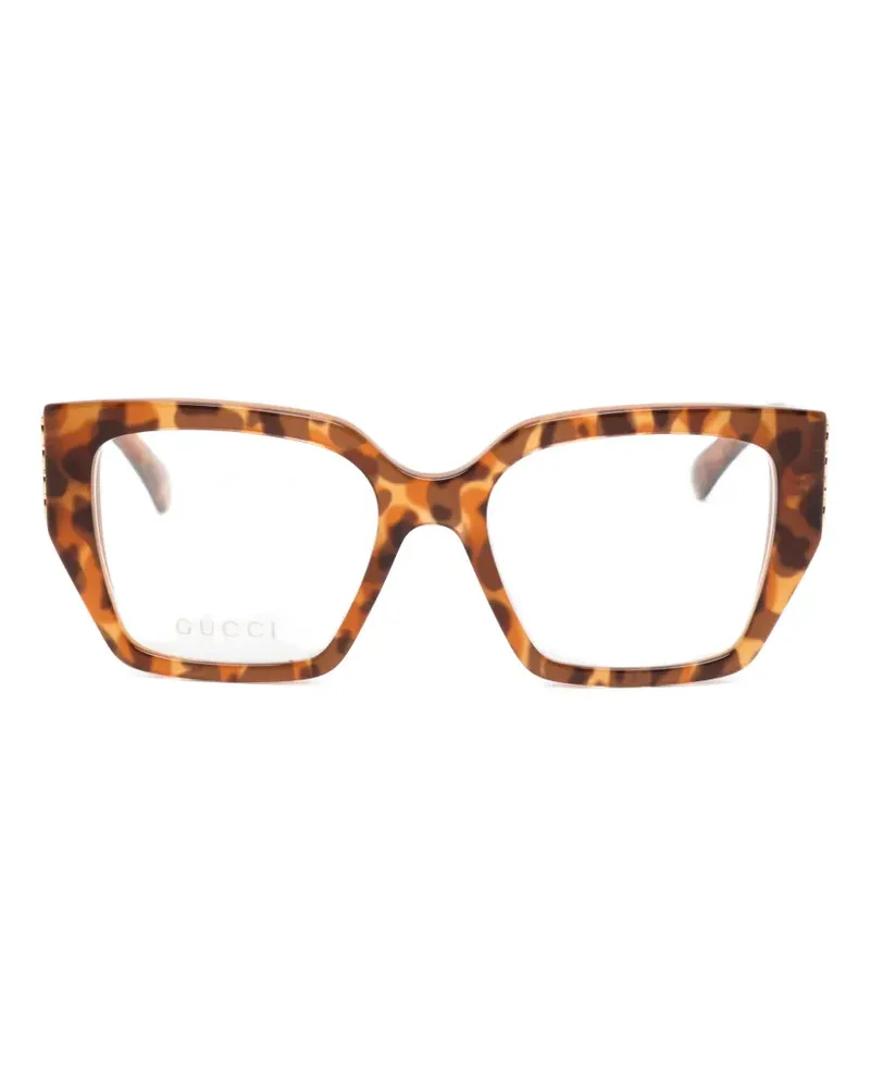 Gucci geometric-frame glasses - Braun Braun