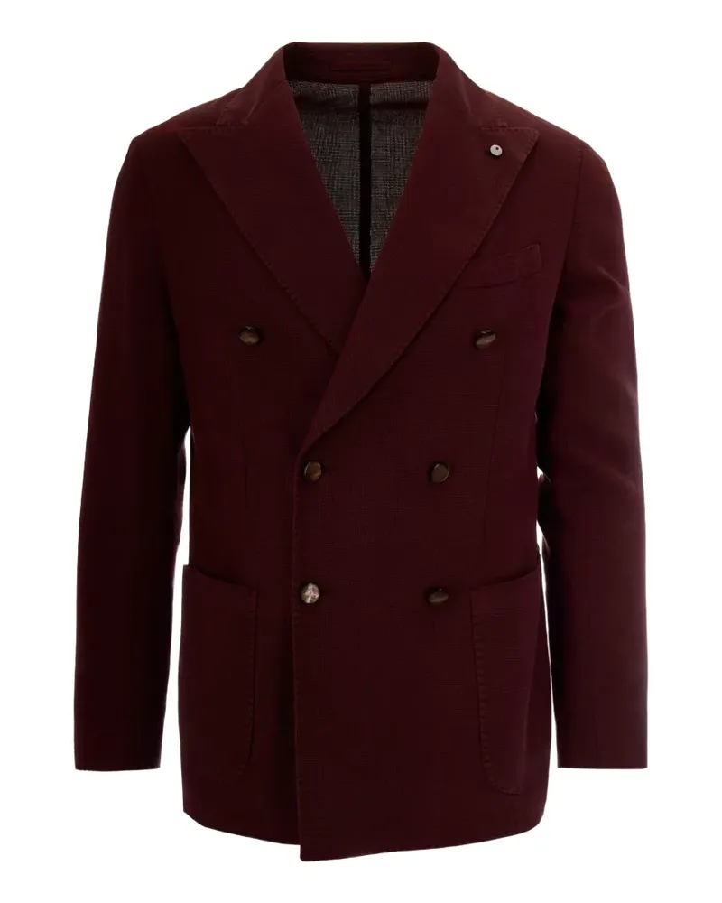 Luigi Bianchi Mantova double-breasted peak-lapel jacket - Rot Rot