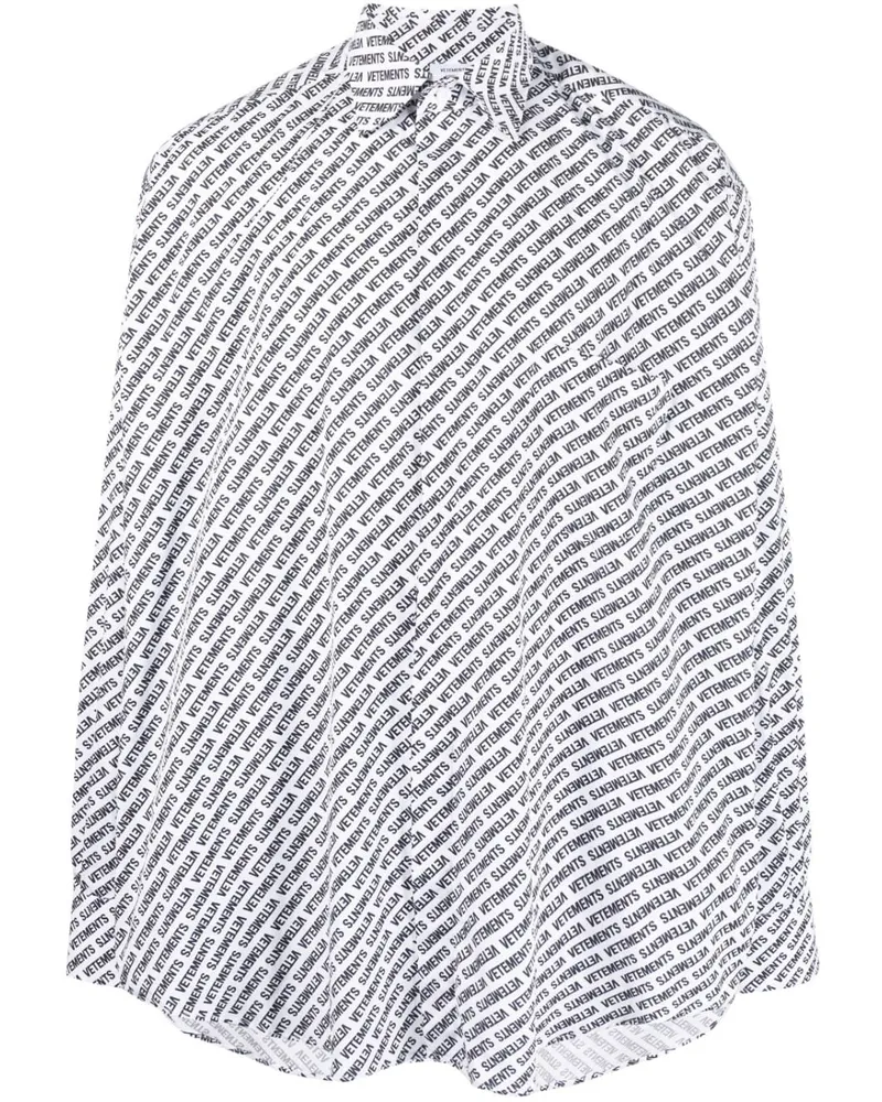 VETEMENTS Hemd mit Logo-Print - Weiß Weiß