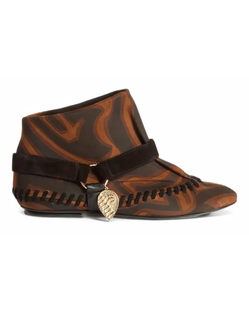 Emilio Pucci Labirinto Stiefeletten mit Print - Braun Braun