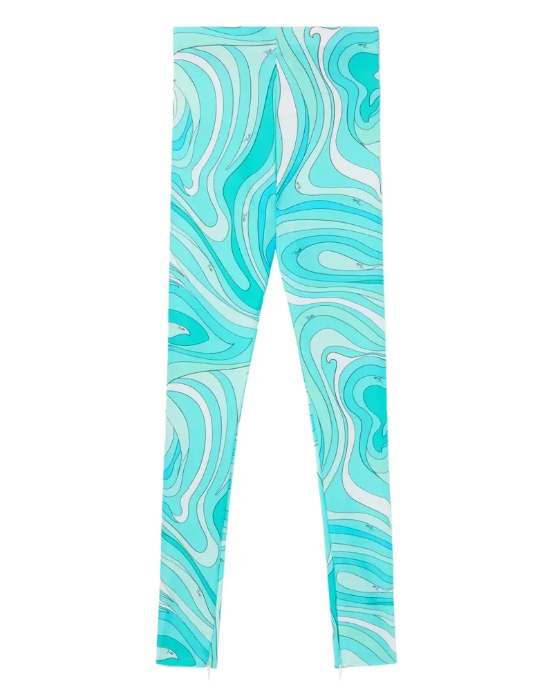 Emilio Pucci Leggings mit Marmo-Print - Blau Blau
