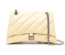 Mittelgroße Crush Schultertasche mit Steppung - Gelb