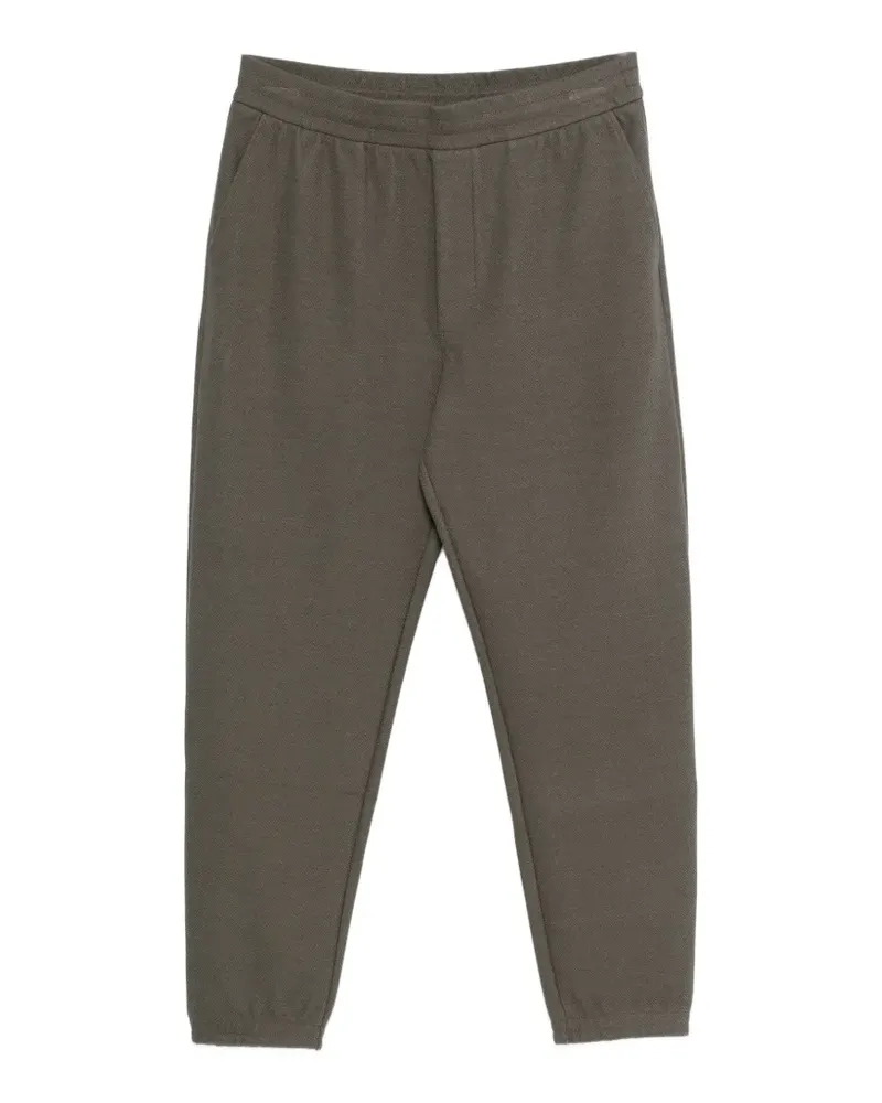 Emporio Armani textured track pants - Grau Grau