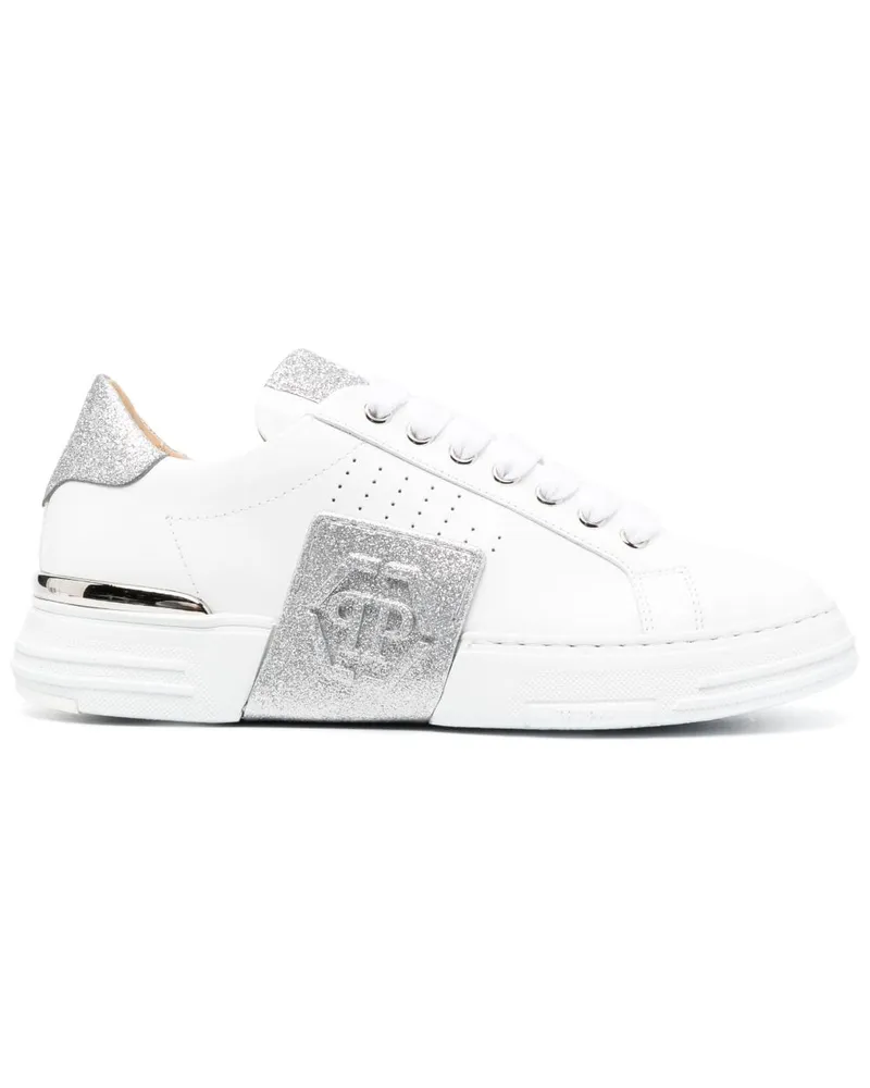 Philipp Plein Sneakers mit Glitter-Effekt - Weiß Weiß