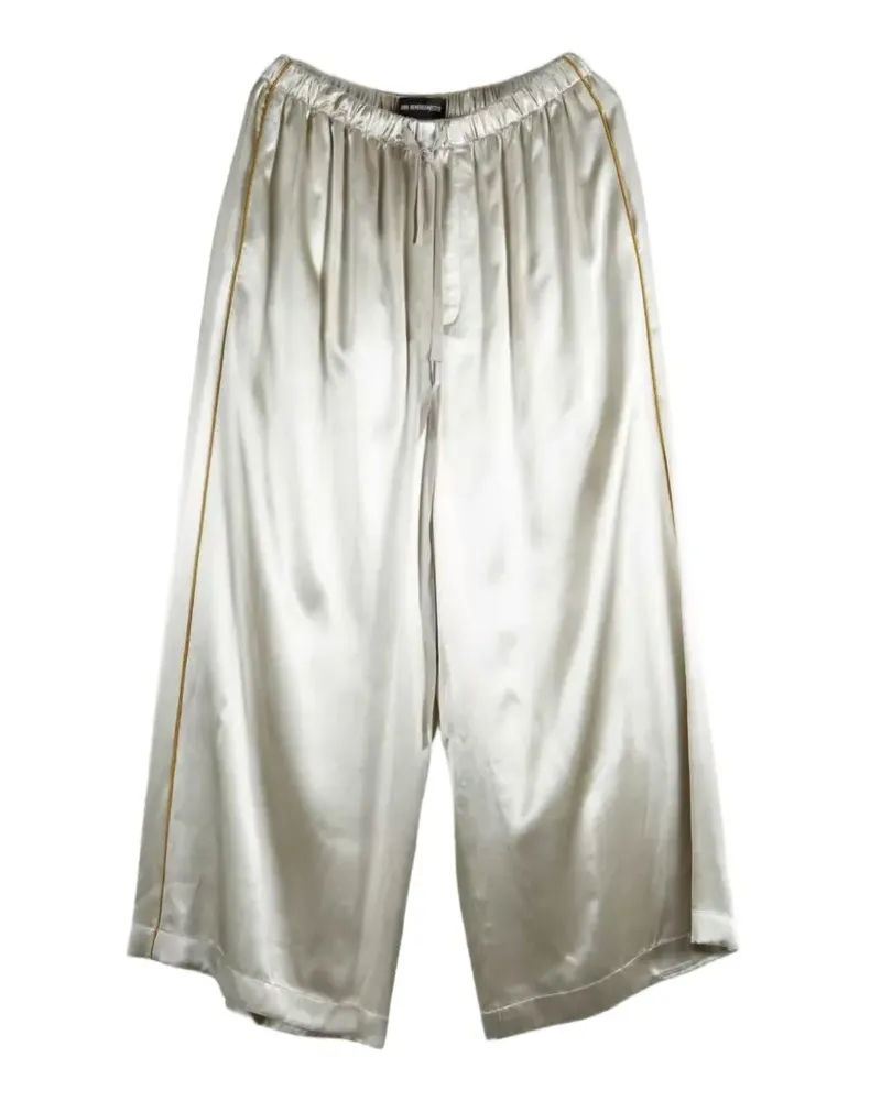 Ann Demeulemeester Paspelierte Palazzohose mit Kordelzug - Nude Nude