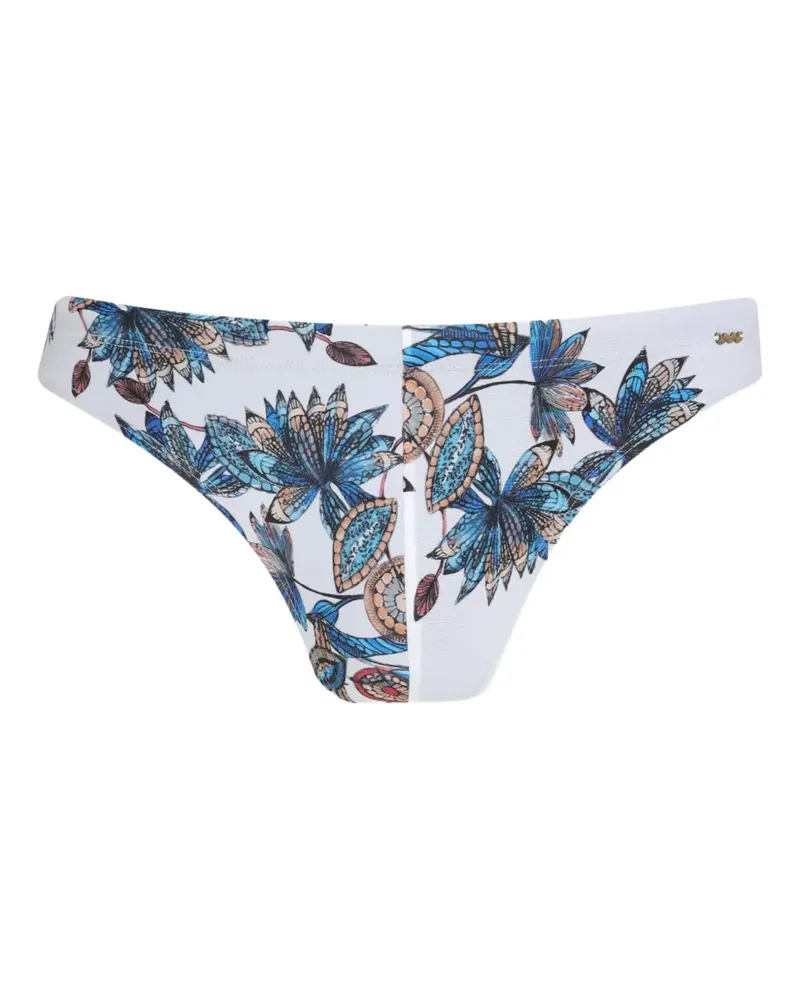 Amir Slama Badehose mit Blumen-Print - Weiß Weiß