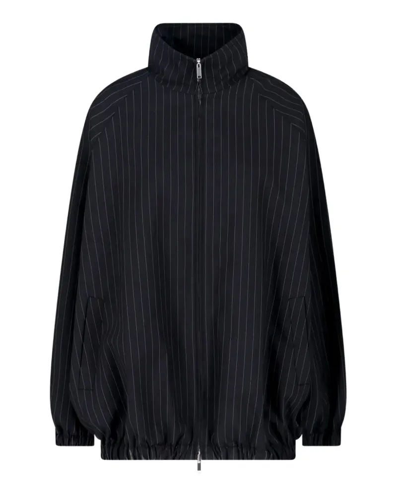 FRANKIE Shop Baxter stripe-pattern bomber jacket - Schwarz Schwarz