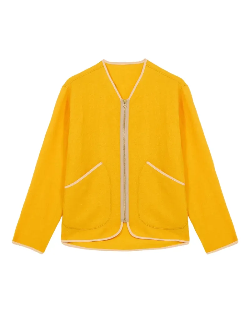 Fortela zip-up trim wool jacket - Gelb Gelb