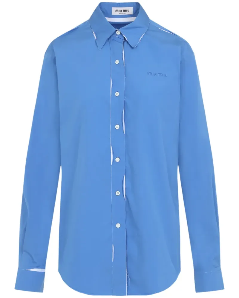Miu Miu Hemd aus Popeline - Blau Blau