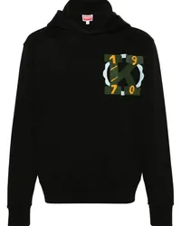 Kenzo Hoodie mit Logo-Stickerei Schwarz